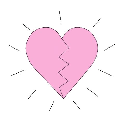 Broken Heart Sticker - Broken heart - Discover & Share GIFs