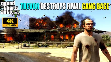 TREVOR DESTROYS RIVAL GANG BASE INDIAN GAMEPLAY GTA 5 4K ULTRA HD