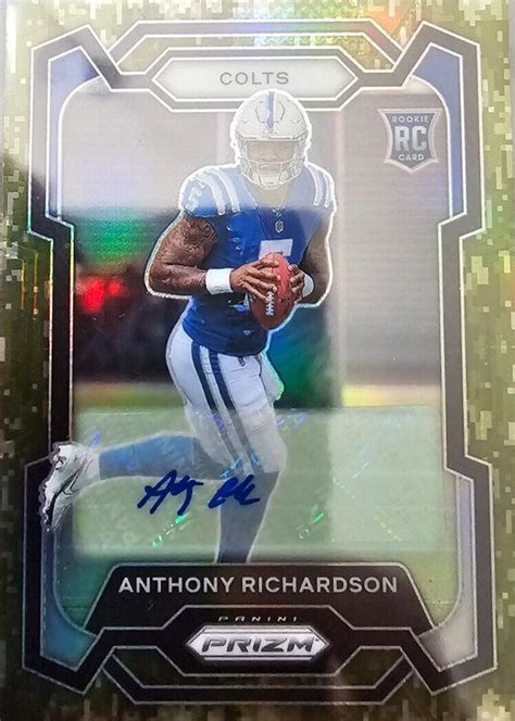 Anthony Richardson 2023 Prizm 343 Rookie Autographs Camo 25 Price