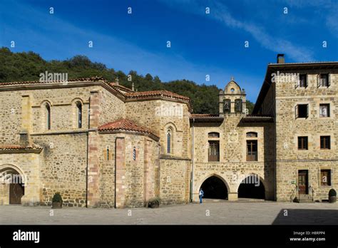 Monastery Of Santo Toribio De Li Bana Cantabria Spain Europe Stock