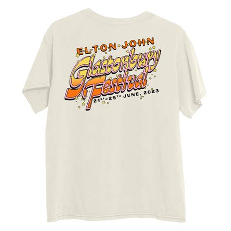 Glastonbury Natural T-Shirt – Elton John Official Store