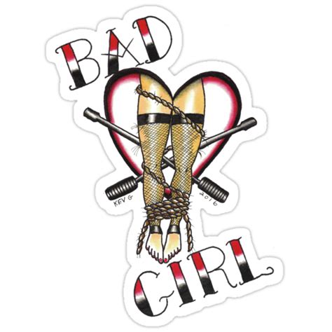 "Bad Girl" Stickers by ArtByKevG | Redbubble