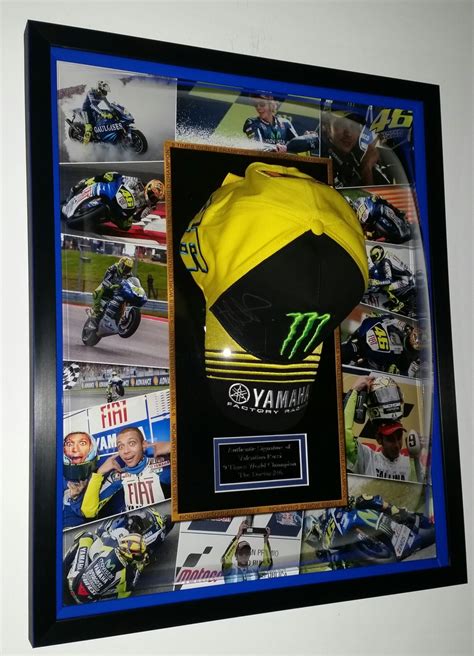 Valentino Rossi Signed And Framed Cap Charitystars