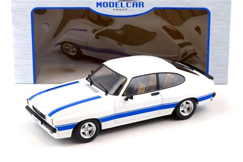 Mcg Ford Capri Mk Ii X Pack White Blue Stripes Lhd Ebay