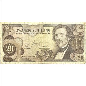 Austria Zwanzig Schilling Circulated Banknote Property Room