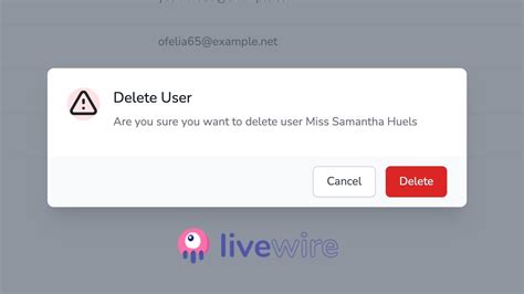 Livewire Reusable Delete Modal Component Youtube