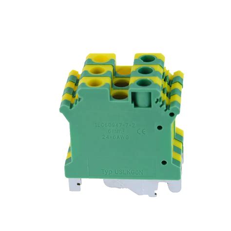 Pe Din Rail Terminal Blocks 10pcs Uslkg 6n Ground Universal Class