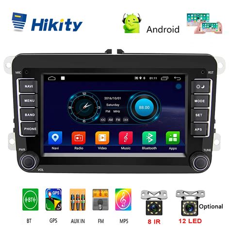 Hikity Din Car Stereo Android Gps Navigation Bluetooth Radio Ipod