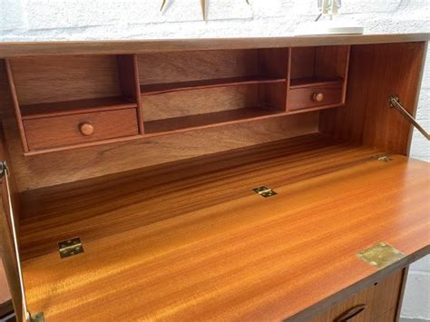 Mid Century Jentique Bureau Desk Drawers Vintage Pavement Vintage