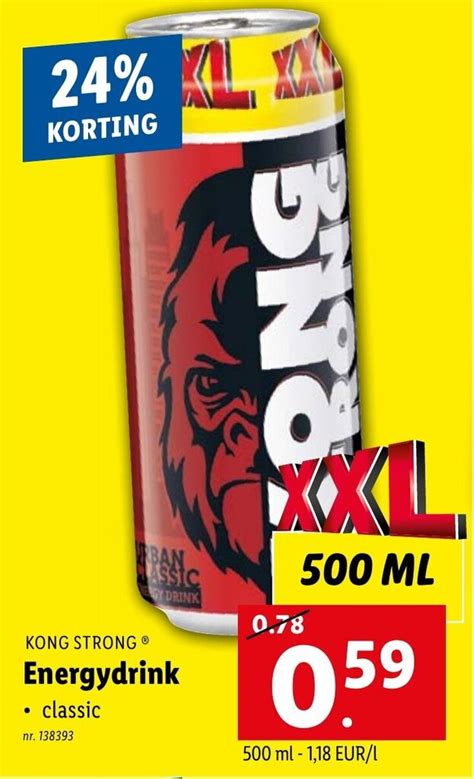 Kong Strong Energydrink Ml Promotie Bij Lidl