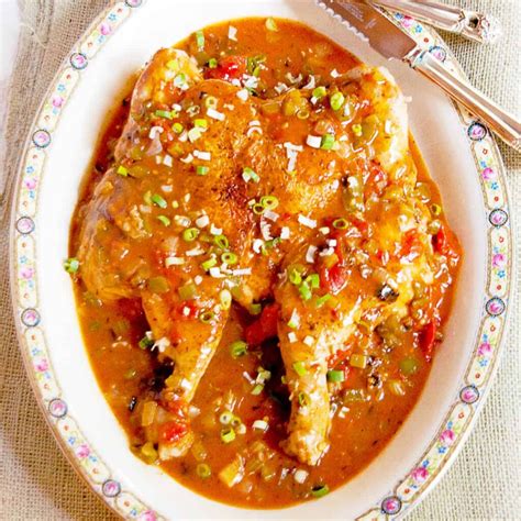 Creole Style Smothered Chicken Recipe Lanas Cooking