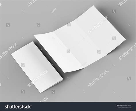 Open Trifold Brochure A4 Format Mockup3d Stock Illustration 1450408607