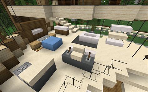 Modern Sandstone Villa Full Interior Minecraft Map