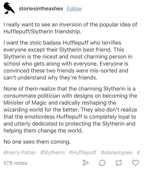 Hufflepuff And Slytherin Friendship Harry Potter Universal Harry