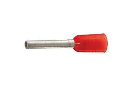 Red Bootlace Type Ferrule Insulated Lugs (Pack of 100) - E1 - Qahraba