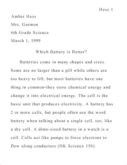 Essay Title Page