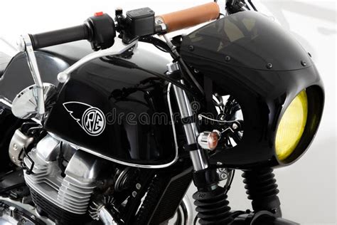 Royal Enfield Gt Cafe Racer Interceptor Fuel Tank Logo Sign On Motorcycle Editorial Photography