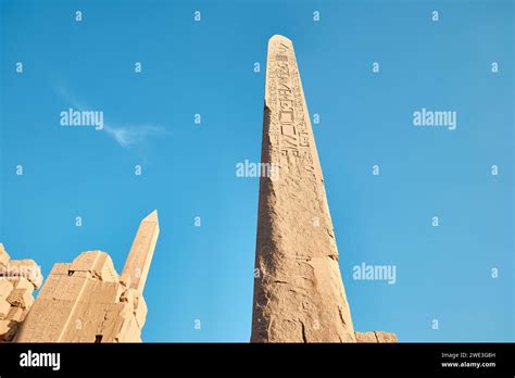 Luxor Egypt January Obelisk Of Thutmose I At Karnak Temple