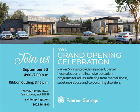 Grand Opening of Rainier Springs Mental Health Center – Community ...