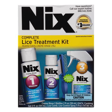 Nix Complete Lice Treatment Kit Lice Treatment For Hair Lice Spray