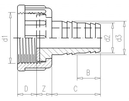 Vdl Raccord Pvc Femelle Visser Avec Partie Filet E Taille Pour