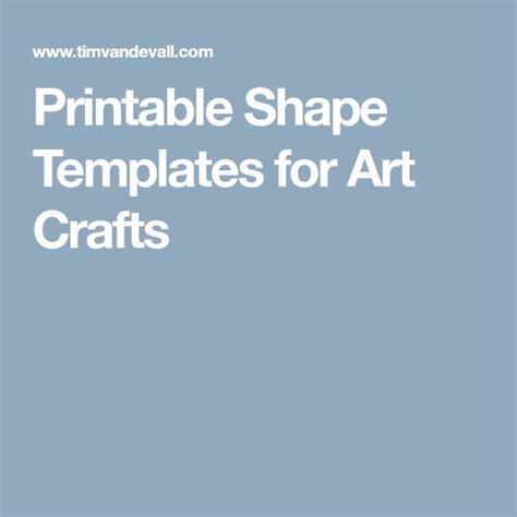 the text printable shape templates for art crafts is in white on a blue ...