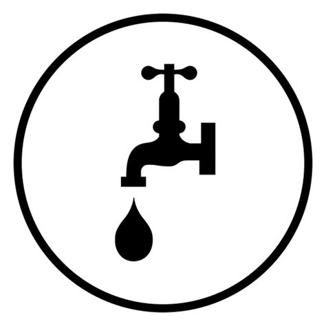 Diseño PNG Y SVG De Icono De Círculo De Grifo De Agua Para Camisetas