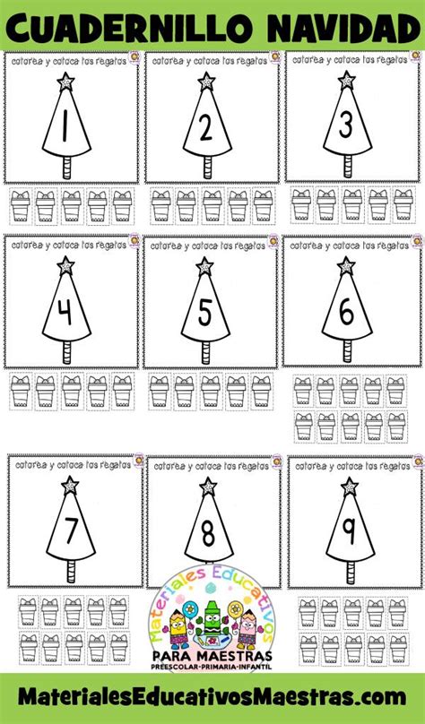 Cuadernillo De Navidad Con Fichas Para Aprender Los Números