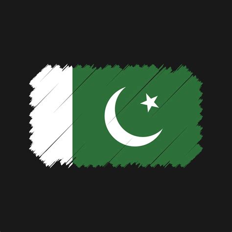 Pakistan Flag Brush Vector National Flag 10774662 Vector Art At Vecteezy