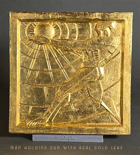 Man Holding Sun Art Deco Bas Relief Chambellan Recreation In Etsy