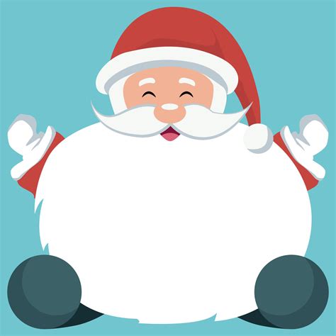 Christmas Card Of Santa Claus Sitting With White Background To Write