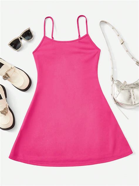 Shein Ezwear Solid Cami Dress Shein Usa