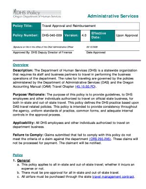 Fillable Online Dhs State Or Travel Approval And Reimbursement Fax