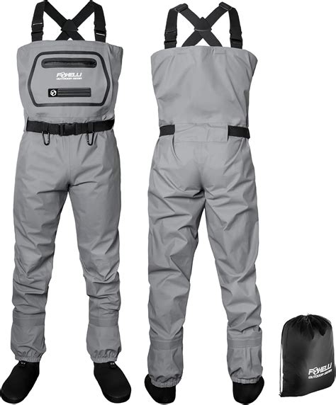 foxelli breathable waders fly fishing waders  men  women