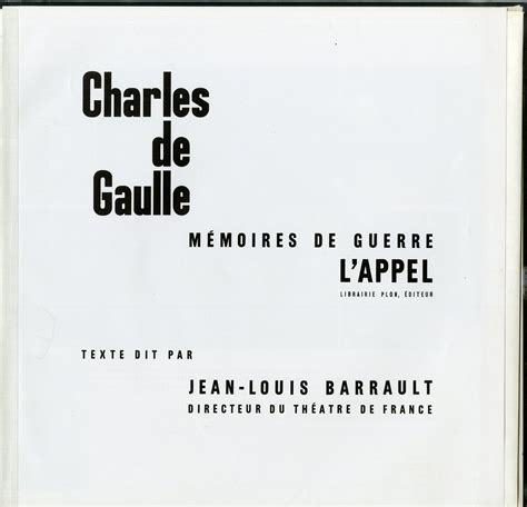 Charles De GAULLE Mémoires de guerre L APPEL 1940 1942 Texte dit