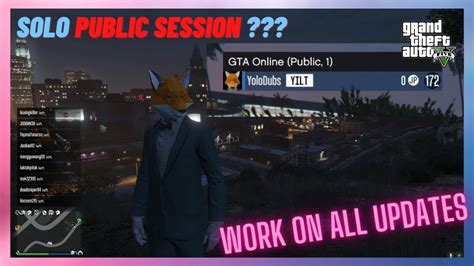 How To Get A Solo Public Session In Gta V Pc No Ingame