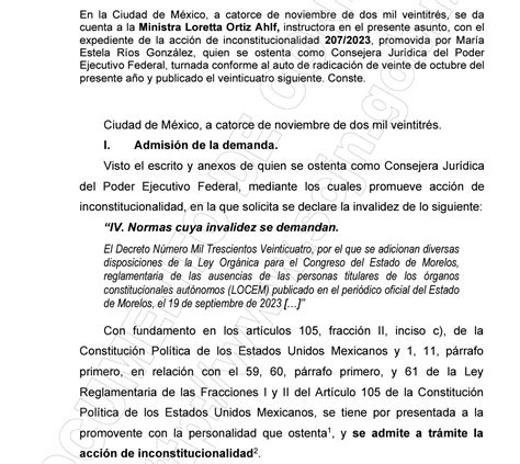 Spr Informa Admite Scjn Tr Mite De Inconstitucionalidad Contra