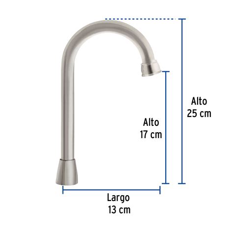 46724 AQCR 60N TRUPER Foset Cuello Tipo Bar Para Mezcladora De Lavabo