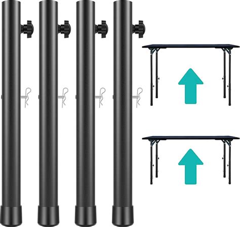 Muross Pcs Folding Table Leg Extenders Heavy Duty Steel Folding Table