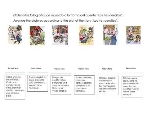 Los Tres Cerditos Worksheet For Segundo Live Worksheets