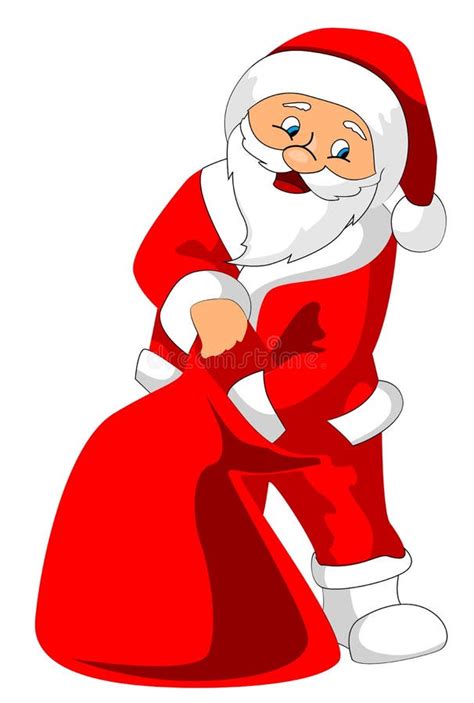 Santa Claus Reads From Christmas List Stock Vector Illustration Of