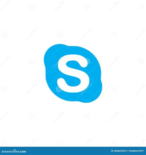 Vector De Logotipo De Skype En Fondo Blanco Imagen De Archivo Editorial