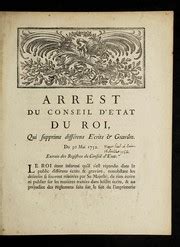 Arrest Du Conseil D E Tat Du Roi Qui Supprime Diffe Rens E Crits