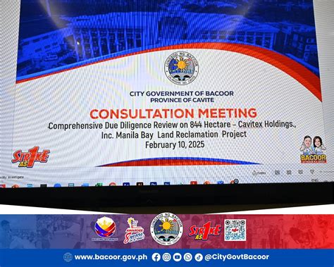 Bacoor City held a consultation meeting for Manila Bay Land Reclamation