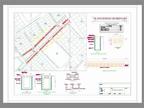 Plano De Drenaje Pluvial En AutoCAD Descargar CAD Gratis 127 76 KB