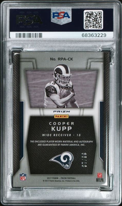 Panini Prizm Cooper Kupp Rookie Rpa Auto Psa Nm Mt Ebay