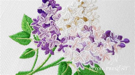 Lilac Machine Embroidery Design 2 Sizes Active Etsy