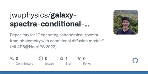 GitHub Jwuphysics Galaxy Spectra Conditional Diffusion Repository