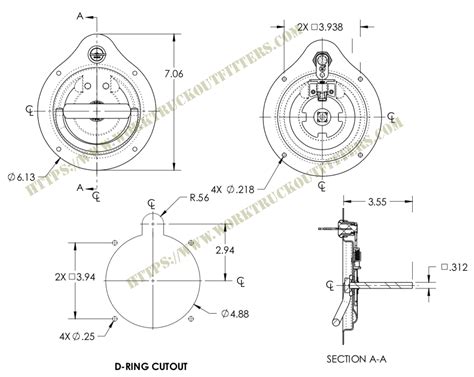 D Ring Handle With 516 Square Shaft Stainless Large Version 279l