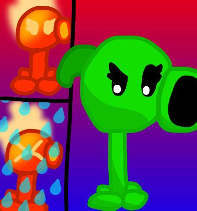 Watered Fire Peashooter by objectstudios on DeviantArt